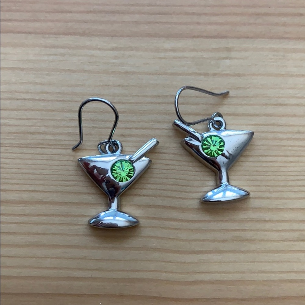 Martini glass earrings